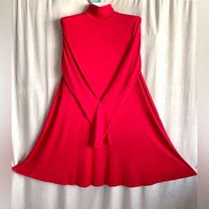 Red Turtleneck mini dress. Size M. Long sleeve. New NWT